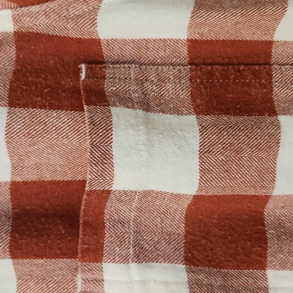 TrueCraft women Rust/Cream Buffalo Plaid Size Large - Picture 3 of 7